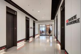 简约办公室过道背景墙装修效果图片