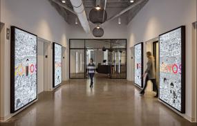 简约办公室过道背景墙设计效果图片