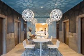 写字楼室内欧式走廊效果图