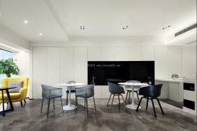 白色现代办公室吊顶设计装修效果图片大全