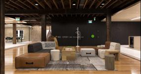 2018现代风格写字楼吊顶装修效果图片