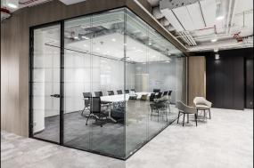 会议室玻璃隔断门装修效果图片