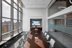 多媒体会议室个性时尚吊顶设计效果图