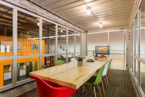 现代公司多功能会议室吊顶设计装修效果图片