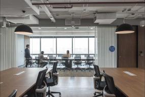 快捷酒店会议室吊顶造型装修效果图片