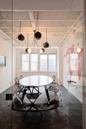 现代简约黑白风格会议室吊顶效果图精选