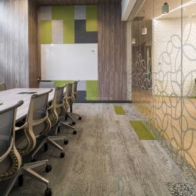 现代会议室吊顶灯装修效果图片