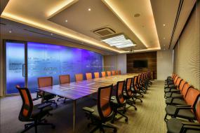 现代会议室室内吊顶装修效果图
