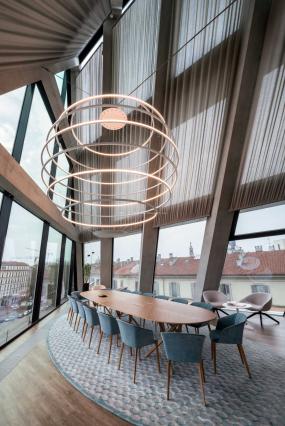 中会议室铝扣板吊顶装修效果图片