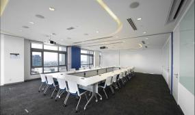 最新简约会议室室内吊顶装修效果图