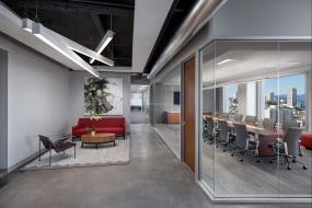 时尚小型会议室简单吊顶装修效果图