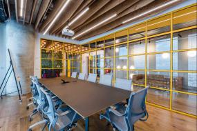 简约式会议室铝扣板吊顶装修图