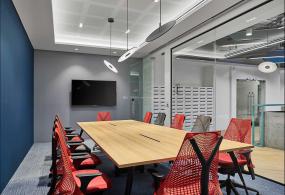 大型会议室石膏线吊顶效果图片