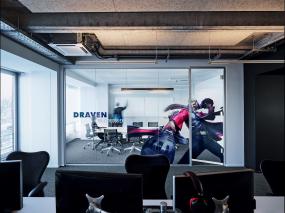 流行公司会议室背景墙装修效果图片