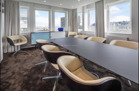 最新大型会议室背景墙设计效果图