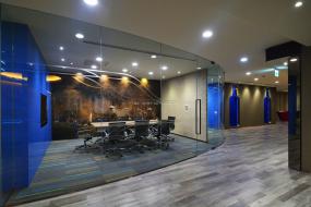 2018潮流公司会议室背景墙效果图