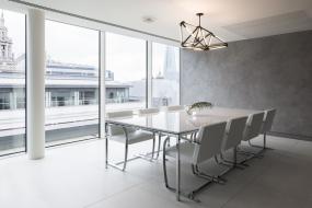 小型会议室背景墙个性壁纸装修效果图片