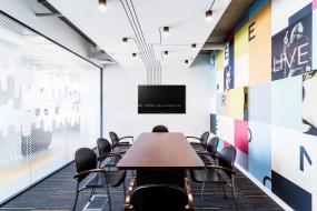 创意会议室背景墙效果图