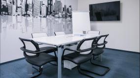 会议室背景墙设计装修效果图片