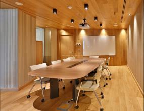 简装中式风格会议室背景墙设计