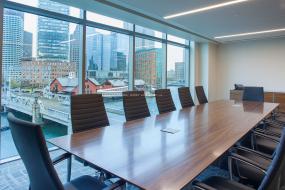 现代简约风格办公会议室装修手绘效果图