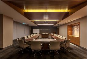 现代简约建筑风格政府会议室效果图