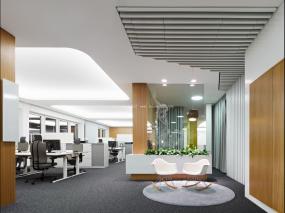现代风格写字楼休闲区装修实景图