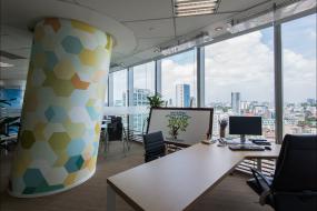 现代简约老板办公室室内设计效果图2018图片