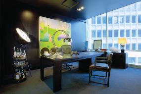 最新老总办公室背景墙装修效果图片