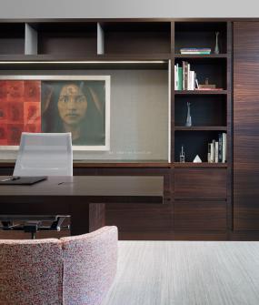 老板办公室豪华室内装修设计效果图