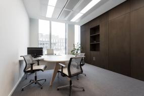 现代设计风格董事长办公室瓷砖背景墙装修效果图