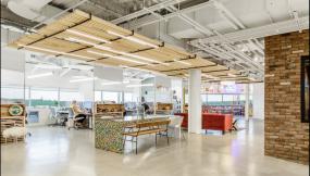 开放式办公室设计室内效果图