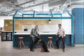 现代中式办公室设计室内效果图