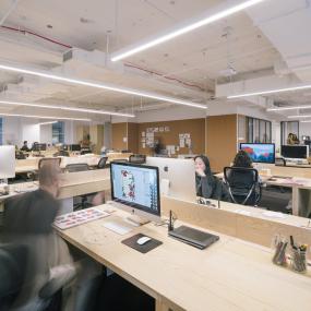 小型办公室隔间摆设装修效果图