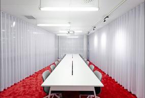 小型高档会议室室内背景墙装修效果图