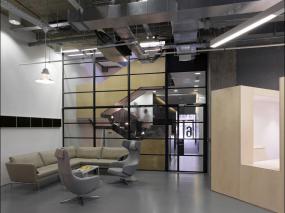 大型专业办公室隔断设计图