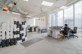 简欧风格办公室顶面装修效果实景图