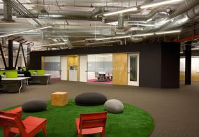 小型企业办公室复式室内装修效果图大全