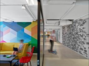 美时办公家具现代办公室摆放图片