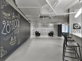 美时办公家具办公室摆放效果图