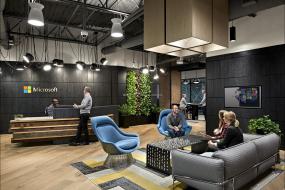 办公室简单大气的装修效果图