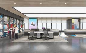 1200多平办公室装修效果图