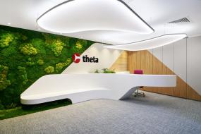 办公前台背景墙装修