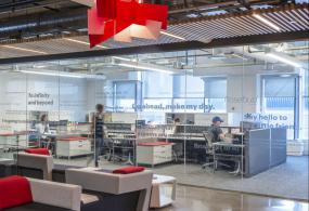 办公室隔断玻璃装修效果图