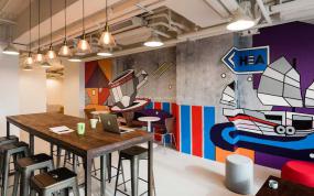 最新传媒文化公司办公室设计图片