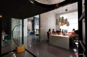 机械公司办公室室内装修实景图