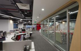 普通办公室室内隔断装修效果图