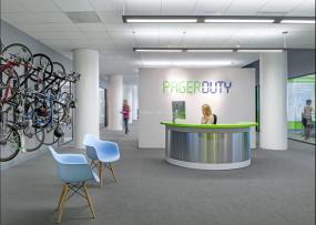 现代公司前台形象墙设计效果图2018图片