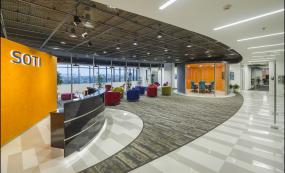 湖北办公室前台装修效果图