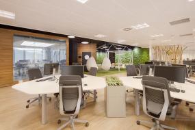 生物科技公司办公室室内装饰设计效果图片